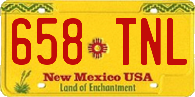 NM license plate 658TNL