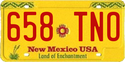 NM license plate 658TNO