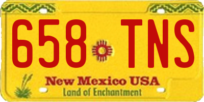 NM license plate 658TNS