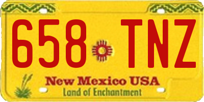 NM license plate 658TNZ