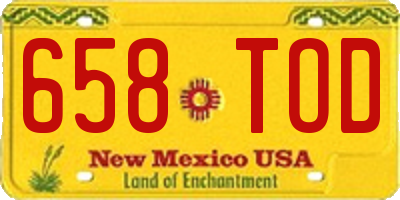 NM license plate 658TOD