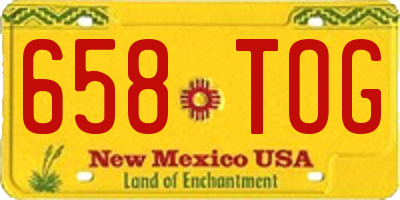NM license plate 658TOG