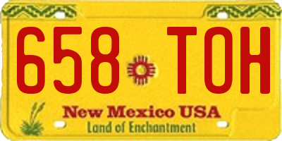 NM license plate 658TOH