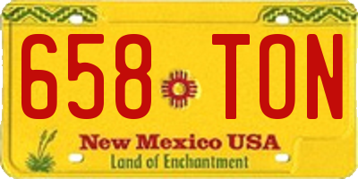 NM license plate 658TON