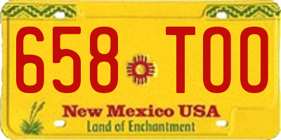 NM license plate 658TOO