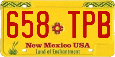 NM license plate 658TPB