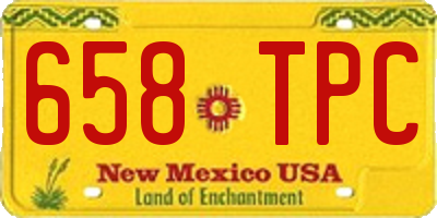 NM license plate 658TPC