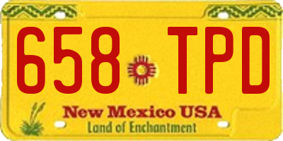 NM license plate 658TPD