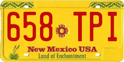 NM license plate 658TPI