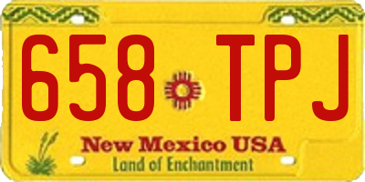NM license plate 658TPJ