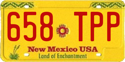 NM license plate 658TPP