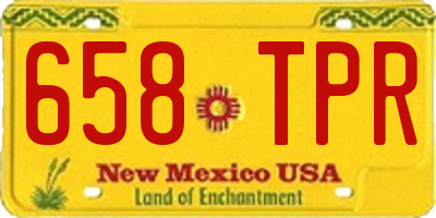 NM license plate 658TPR