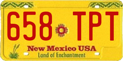 NM license plate 658TPT