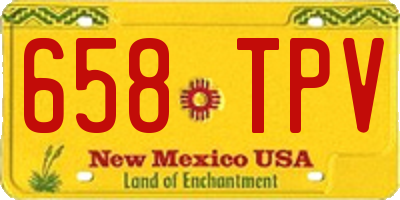 NM license plate 658TPV