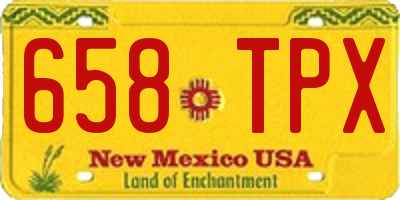 NM license plate 658TPX