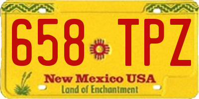 NM license plate 658TPZ
