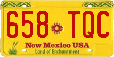 NM license plate 658TQC