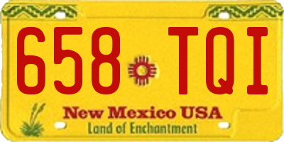 NM license plate 658TQI