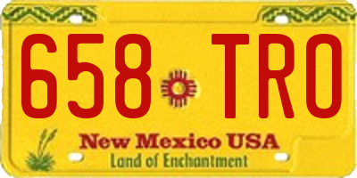 NM license plate 658TRO