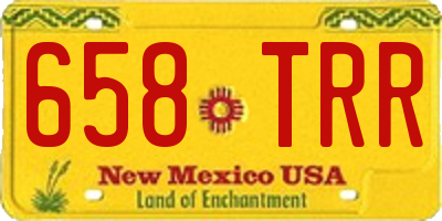 NM license plate 658TRR