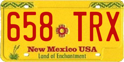 NM license plate 658TRX