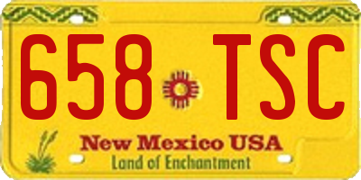 NM license plate 658TSC