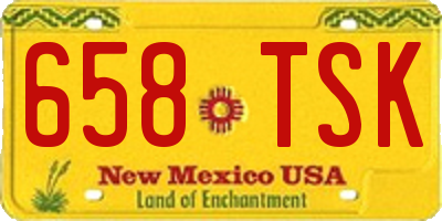 NM license plate 658TSK