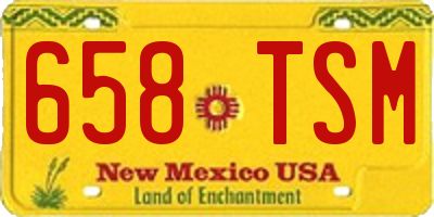 NM license plate 658TSM