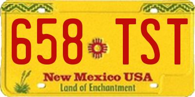 NM license plate 658TST