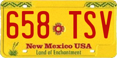 NM license plate 658TSV