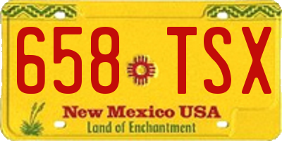 NM license plate 658TSX