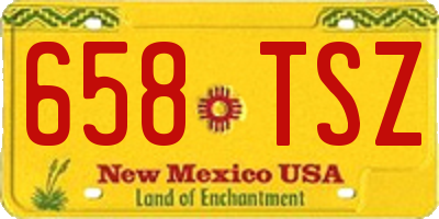 NM license plate 658TSZ