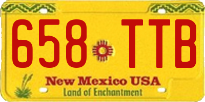 NM license plate 658TTB