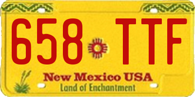 NM license plate 658TTF