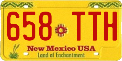 NM license plate 658TTH