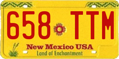 NM license plate 658TTM
