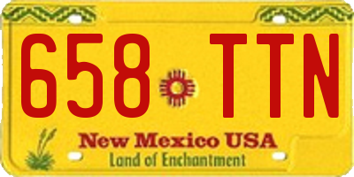 NM license plate 658TTN