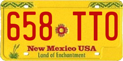 NM license plate 658TTO
