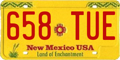 NM license plate 658TUE