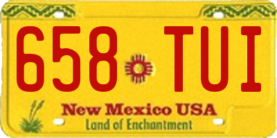 NM license plate 658TUI