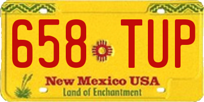 NM license plate 658TUP