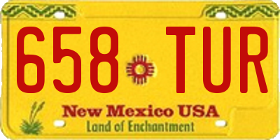 NM license plate 658TUR