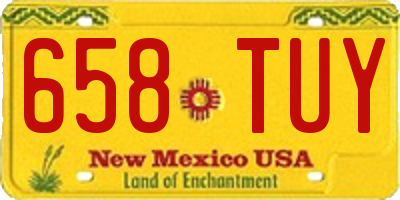NM license plate 658TUY