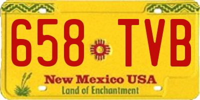 NM license plate 658TVB