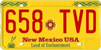 NM license plate 658TVD