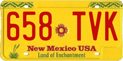 NM license plate 658TVK