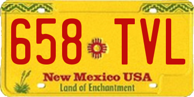NM license plate 658TVL