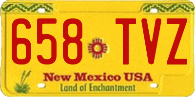 NM license plate 658TVZ