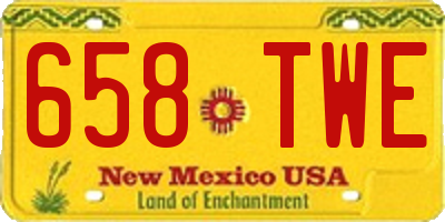 NM license plate 658TWE