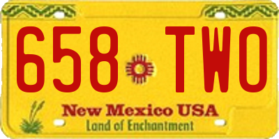 NM license plate 658TWO